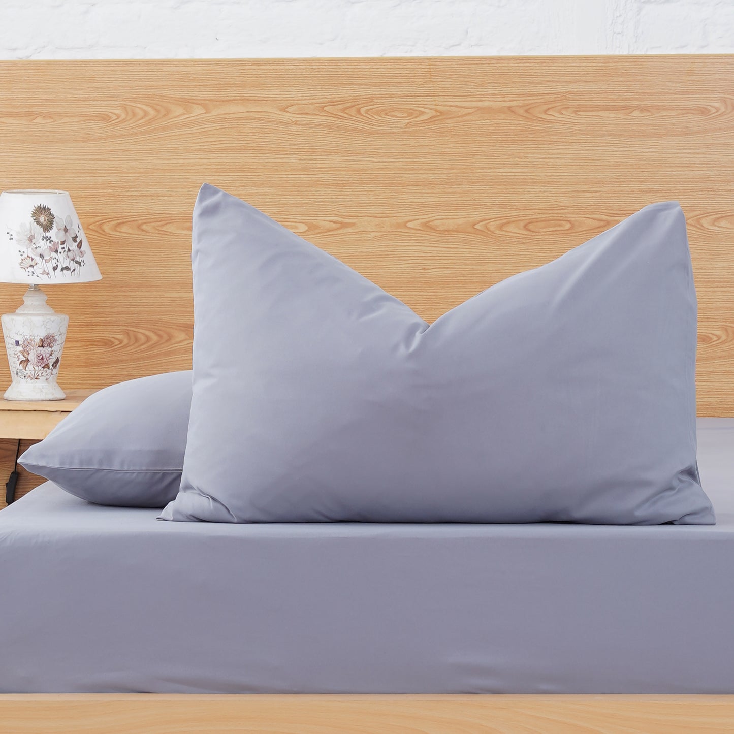 Glory Bird Grey Pillow Cases